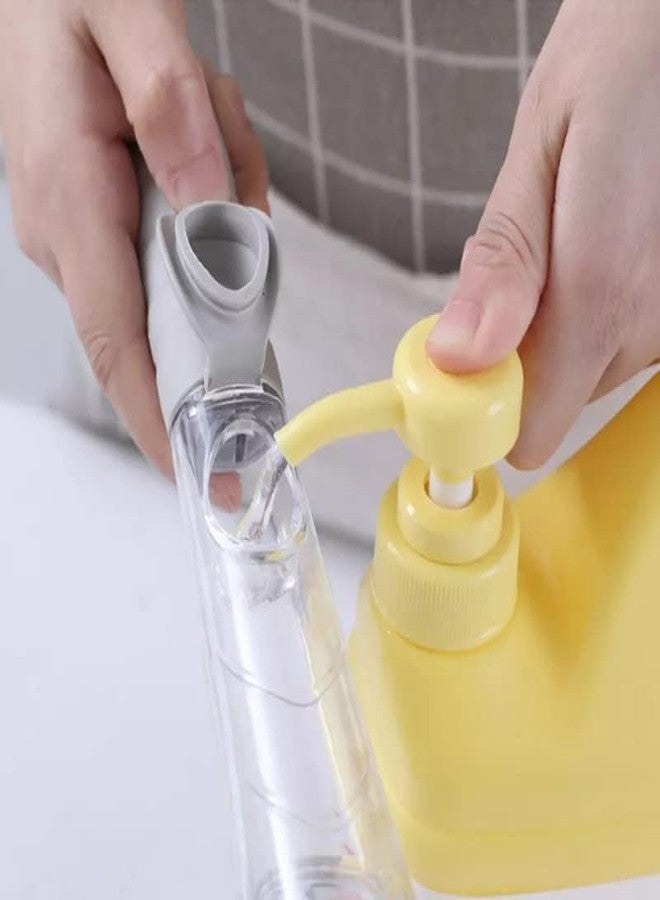 CRIYALE Automatic Soap Dispenser Sink Sponge Brush Liquid Washing Refill Long Dish Bowl Scrub Kitchen Vessels Dish Cleaning Scrubber (Pack of 1) - Image 3